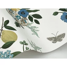 Kép 5/7 - York Virágcsokrok lepkékkel kék vlies tapéta Flower Studies Blue Multi 68,58 cm X 8,22 m