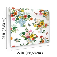 Kép 6/7 - York Virágcsokrok lepkékkel színes vlies tapéta Flower Studies Bright Multi 68,58 cm X 8,22 m