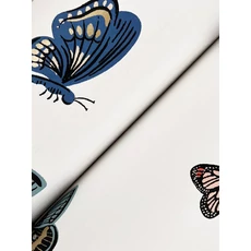 Kép 3/7 - York Bájos pillangós fehér-színes vlies tapéta finom arany részletekkel Butterfly House White 68,58 cm X 8,22 m