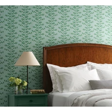 Kép 2/7 - York Kúszó levelek kékeszöld vlies tapéta arany részletekkel Climbing Vine Soft Teal 68,58 cm X 8,22 m