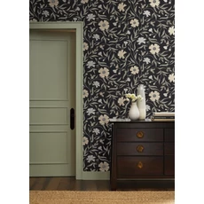 Kép 2/7 - York Vadvirágos fekete vlies tapéta Aster Black 68,58 cm X 8,22 m