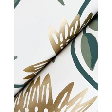 Kép 3/7 - York Vadvirágos bézs-arany vlies tapéta Aster Linen-Gold 68,58 cm X 8,22 m