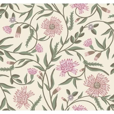 Kép 1/7 - York Vadvirágos bézs-rózsaszín vlies tapéta Aster Linen-Rose 68,58 cm X 8,22 m