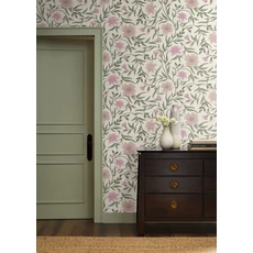 Kép 2/7 - York Vadvirágos bézs-rózsaszín vlies tapéta Aster Linen-Rose 68,58 cm X 8,22 m