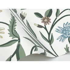 Kép 5/7 - York Vadvirágos fehér-zöld vlies tapéta Aster White 68,58 cm X 8,22 m