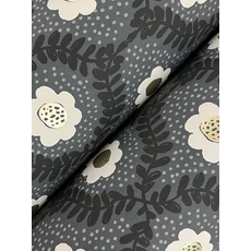 Kép 3/7 - York Apró virág mintás pöttyös fekete-arany vlies tapéta Emma Black 68,58 cm X 8,22 m