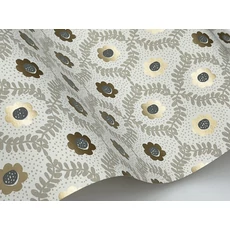 Kép 5/7 - York Apró virág mintás pöttyös arany-bézs vlies tapéta Emma Linen 68,58 cm X 8,22 m