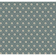 Kép 1/7 - York Apró virág mintás pöttyös zöld-arany vlies tapéta Emma Slate 68,58 cm X 8,22 m