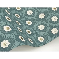 Kép 5/7 - York Apró virág mintás pöttyös zöld-arany vlies tapéta Emma Slate 68,58 cm X 8,22 m