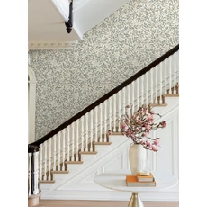 Kép 2/7 - York Modern levélmintás bézs vlies tapéta Willowberry Linen & White 52 cm X 10 m