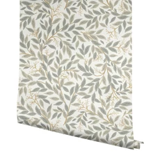 Kép 4/7 - York Modern levélmintás bézs vlies tapéta Willowberry Linen & White 52 cm X 10 m