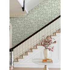 Kép 2/7 - York Modern levélmintás zöld-fehér vlies tapéta Willowberry Sage & White 52 cm X 10 m