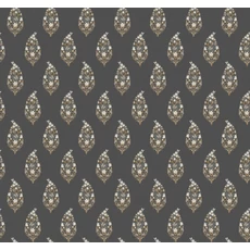 Kép 1/7 - York Virágos kasmír mintás fekete vlies tapéta Paisley Black 68,58 cm X 8,22 m