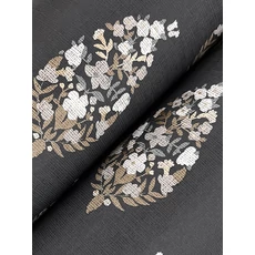 Kép 3/7 - York Virágos kasmír mintás fekete vlies tapéta Paisley Black 68,58 cm X 8,22 m
