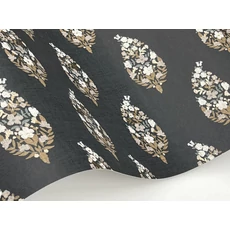 Kép 5/7 - York Virágos kasmír mintás fekete vlies tapéta Paisley Black 68,58 cm X 8,22 m