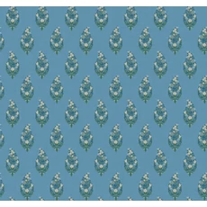 Kép 1/7 - York Virágos kasmír mintás kék vlies tapéta Paisley Blue 68,58 cm X 8,22 m