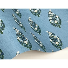 Kép 5/7 - York Virágos kasmír mintás kék vlies tapéta Paisley Blue 68,58 cm X 8,22 m