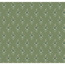 Kép 1/7 - York Virágos kasmír mintás zöld vlies tapéta Paisley Green 68,58 cm X 8,22 m