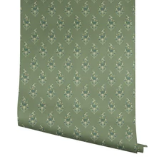 Kép 4/7 - York Virágos kasmír mintás zöld vlies tapéta Paisley Green 68,58 cm X 8,22 m