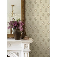 Kép 2/7 - York Virágos kasmír mintás bézs vlies tapéta Paisley Linen 68,58 cm X 8,22 m