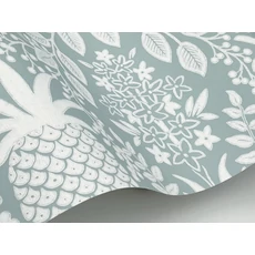Kép 5/7 - York Ananászos damaszk mintás világoskék vlies tapéta Pineapple Damask Light Blue 68,58 cm X 8,22 m
