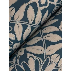 Kép 3/7 - York Ananászos damaszk mintás sötétkék vlies tapéta Pineapple Damask Navy 68,58 cm X 8,22 m