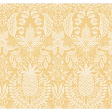 Kép 1/7 - York Ananászos damaszk mintás sárga vlies tapéta Pineapple Damask Yellow 68,58 cm X 8,22 m