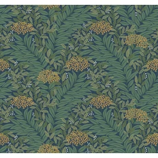 Kép 1/7 - York Virágmintás kék-zöld vlies tapéta Highgrove tapéta Navy 68,58 cm X 8,22 m