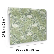 Kép 6/7 - York Virágmintás zöld vlies tapéta Highgrove tapéta Sage 68,58 cm X 8,22 m