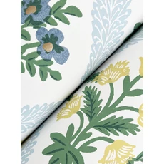 Kép 3/7 - York Vintage virágos rácsos kék vlies tapéta Estee Garden Blue Multi 68,58 cm X 8,22 m