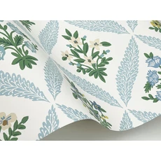 Kép 5/7 - York Vintage virágos rácsos kék vlies tapéta Estee Garden Blue Multi 68,58 cm X 8,22 m