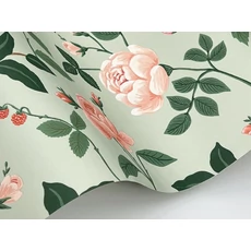 Kép 5/7 - York Rózsa mintás zöld-piros vlies tapéta Roses Mint 68,58 cm X 8,22 m
