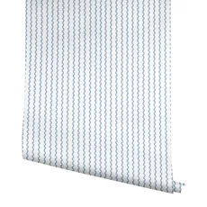 Kép 4/7 - York Hullámos kék vlies tapéta Rickrack Blue 68,58 cm X 8,22 m