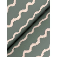 Kép 3/7 - York Hullámos zöld vlies tapéta Rickrack Moss 68,58 cm X 8,22 m