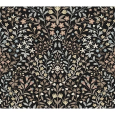 Kép 1/5 - York Vadvirágos fekete vlies tapéta Garden Terrace Black/Neutral 68,58 cm X 8,23 m