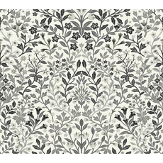 Kép 1/5 - York Vadvirágos fekete-fehér vlies tapéta Garden Terrace Black/White 68,58 cm X 8,23 m