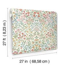 Kép 4/5 - York Vadvirágos színes vlies tapéta Garden Terrace Multi 68,58 cm X 8,23 m