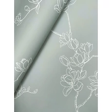 Kép 3/5 - York Magnóliák sziluettje szürkészöld vlies tapéta Magnolia Branches Eucalyptus 68,58 cm X 8,22 m