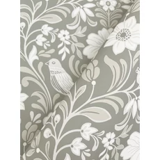 Kép 3/5 - York Szecessziós stílusú madaras szürke vlies tapéta Colette Gray 52 cm X 10 m