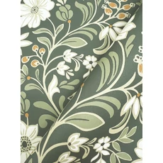 Kép 3/5 - York Szecessziós stílusú madaras olivazöld vlies tapéta Colette Olive 52 cm X 10 m