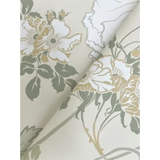 Kép 2/5 - York Virágmintás zöld-bézs vlies tapéta Gwendolyn Linen/Sage 52 cm X 10 m