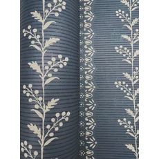 Kép 3/5 - York Csíkos virágos kék vlies tapéta Everleigh Navy 52 cm X 10 m