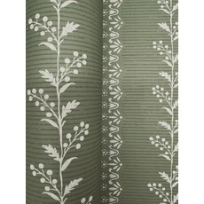 Kép 3/5 - York Csíkos virágos zöld vlies tapéta Everleigh Pine 52 cm X 10 m