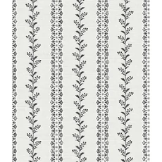 Kép 1/5 - York Csíkos virágos fekete-fehér vlies tapéta Everleigh White/Black 52 cm X 10 m