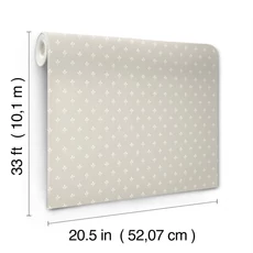 Kép 4/5 - York Apró mintás romantikus szürke vlies tapéta Charm Gray 52 cm X 10 m