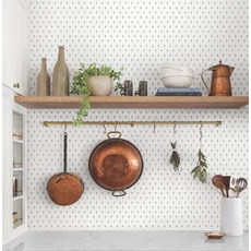 Kép 2/5 - York Apró mintás romantikus zöld-fehér vlies tapéta Charm Green On White 52 cm X 10 m