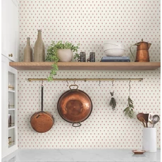 Kép 2/5 - York Apró mintás romantikus piros-krém színű vlies tapéta Charm Red 52 cm X 10 m