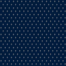 Kép 1/5 - York Apró mintás romantikus sötétkék vlies tapéta Charm Taupe On Navy 52 cm X 10 m