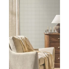 Kép 2/5 - York Kockás bézs vlies tapéta Windsor Ivory 52 cm X 10 m