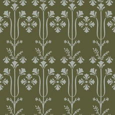 Kép 1/5 - York Koloniál stílusú zöld vlies tapéta Lydia Moss 52 cm X 10 m